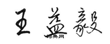 駱恆光王益毅行書個性簽名怎么寫