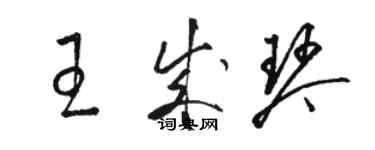 駱恆光王成琴草書個性簽名怎么寫