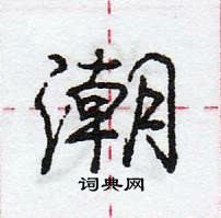 龐中華寫的硬筆行書潮