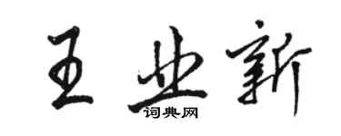 駱恆光王業新行書個性簽名怎么寫