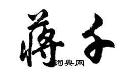 胡問遂蔣千行書個性簽名怎么寫