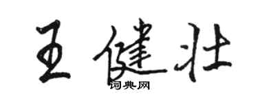 駱恆光王健壯行書個性簽名怎么寫