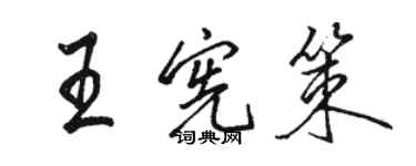 駱恆光王憲策行書個性簽名怎么寫