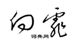 梁錦英向霏草書個性簽名怎么寫