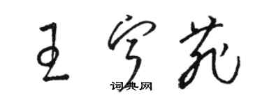 駱恆光王寧菲草書個性簽名怎么寫