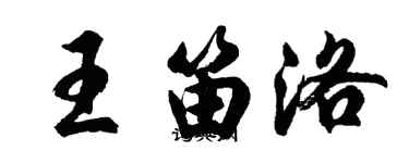 胡問遂王笛洛行書個性簽名怎么寫