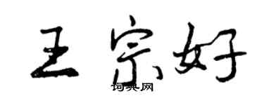 曾慶福王宗好行書個性簽名怎么寫