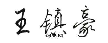 駱恆光王鎮豪行書個性簽名怎么寫