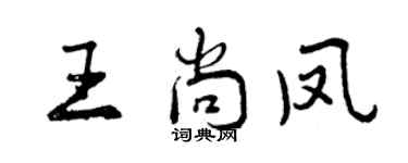 曾慶福王尚鳳行書個性簽名怎么寫