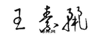 駱恆光王素麗草書個性簽名怎么寫