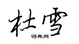 王正良杜雪行書個性簽名怎么寫