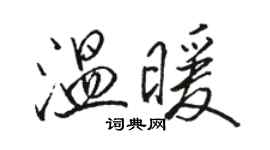 駱恆光溫暖行書個性簽名怎么寫