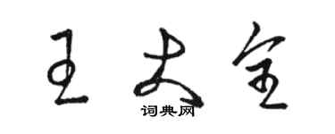 駱恆光王大全草書個性簽名怎么寫