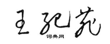 駱恆光王紀菲草書個性簽名怎么寫