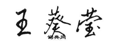 駱恆光王葵瑩行書個性簽名怎么寫