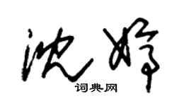 朱錫榮沈婷草書個性簽名怎么寫