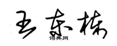 朱錫榮王東棟草書個性簽名怎么寫