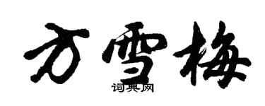 胡問遂方雪梅行書個性簽名怎么寫