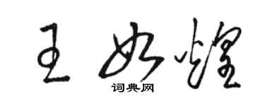 駱恆光王如煌草書個性簽名怎么寫