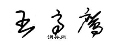 朱錫榮王高鷹草書個性簽名怎么寫