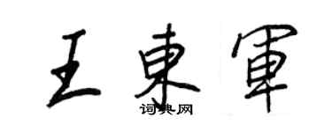 王正良王東軍行書個性簽名怎么寫