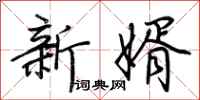 荊霄鵬新婿行書怎么寫