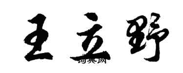 胡問遂王立野行書個性簽名怎么寫