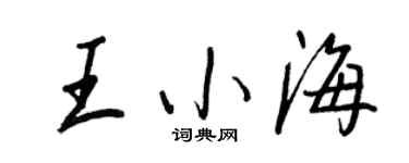 王正良王小海行書個性簽名怎么寫