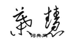 駱恆光葉慧草書個性簽名怎么寫