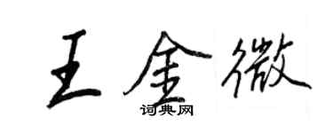 王正良王金微行書個性簽名怎么寫