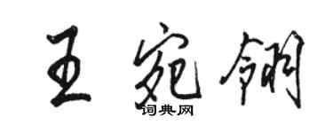 駱恆光王宛翎行書個性簽名怎么寫