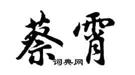 胡問遂蔡霄行書個性簽名怎么寫
