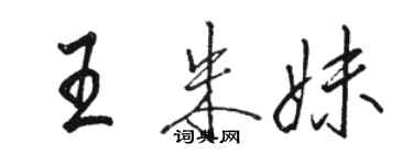 駱恆光王朱妹行書個性簽名怎么寫