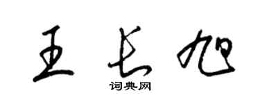 梁錦英王長旭草書個性簽名怎么寫