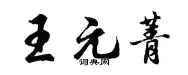 胡問遂王元菁行書個性簽名怎么寫