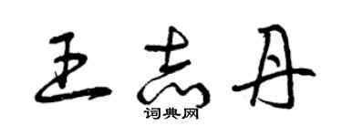曾慶福王志丹草書個性簽名怎么寫