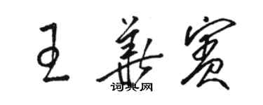 駱恆光王華賓草書個性簽名怎么寫