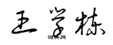 曾慶福王學棟草書個性簽名怎么寫