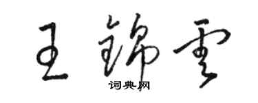 駱恆光王錦雲草書個性簽名怎么寫