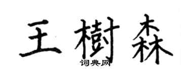 何伯昌王樹森楷書個性簽名怎么寫