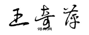 曾慶福王奇萍草書個性簽名怎么寫