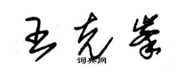 朱錫榮王克峰草書個性簽名怎么寫
