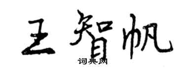 曾慶福王智帆行書個性簽名怎么寫
