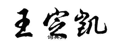胡問遂王定凱行書個性簽名怎么寫