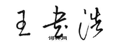 駱恆光王書浩草書個性簽名怎么寫