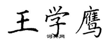 丁謙王學鷹楷書個性簽名怎么寫