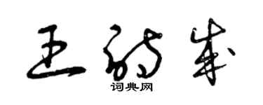 曾慶福王詩成草書個性簽名怎么寫