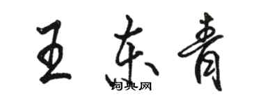 駱恆光王東青行書個性簽名怎么寫