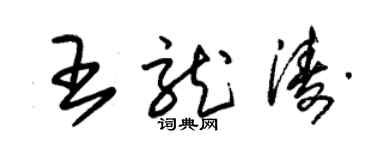 朱錫榮王龍濤草書個性簽名怎么寫