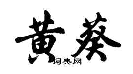 胡問遂黃葵行書個性簽名怎么寫